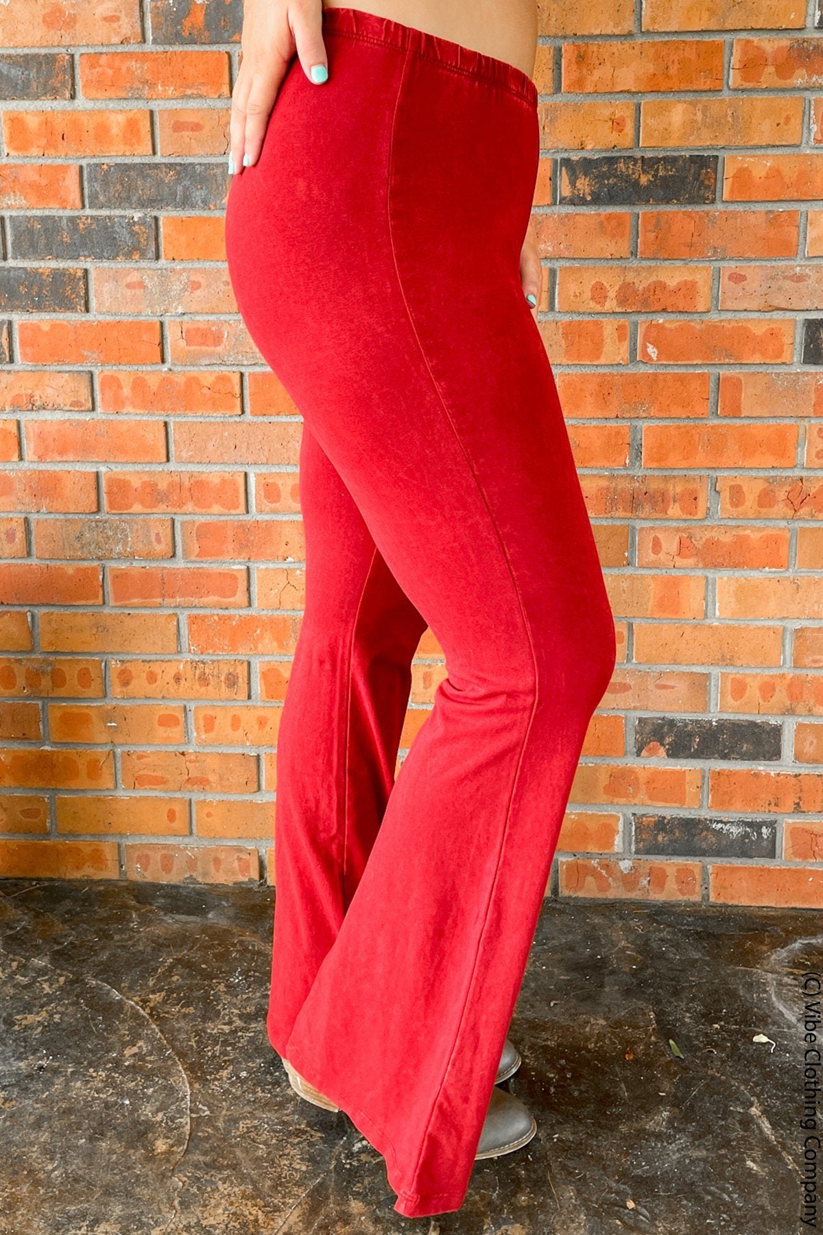 All American Flares - Ruby Red by Vibe Clothing